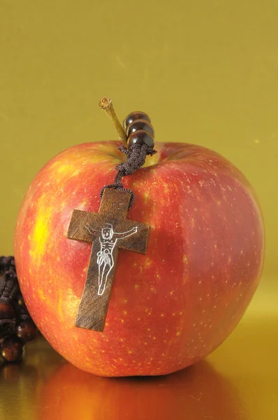 Bible Eva's Sin Red Apple — Stock Photo, Image