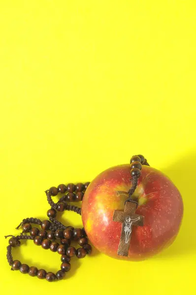 Bible Eva's Sin Red Apple — Stock Photo, Image
