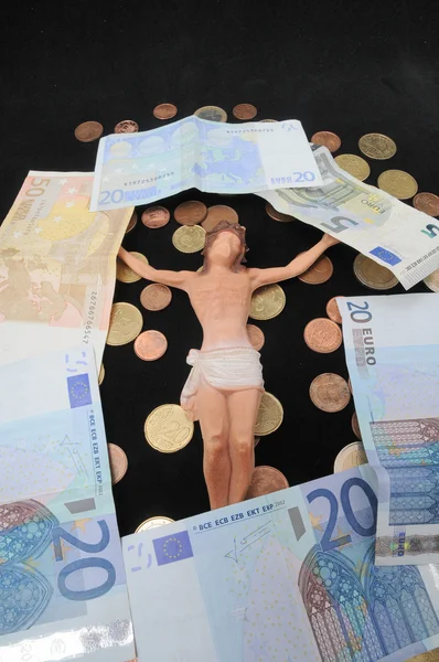 Christus en geld — Stockfoto