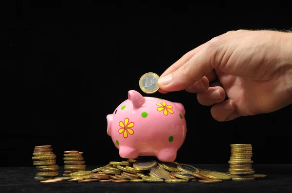 Różowy świnia piggy bank — Zdjęcie stockowe