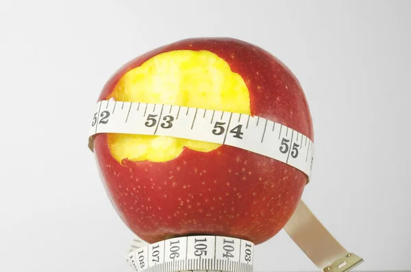 Régime alimentaire Pomme et compteur — Photo