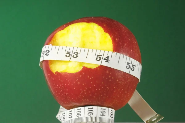 Régime alimentaire Pomme et compteur — Photo