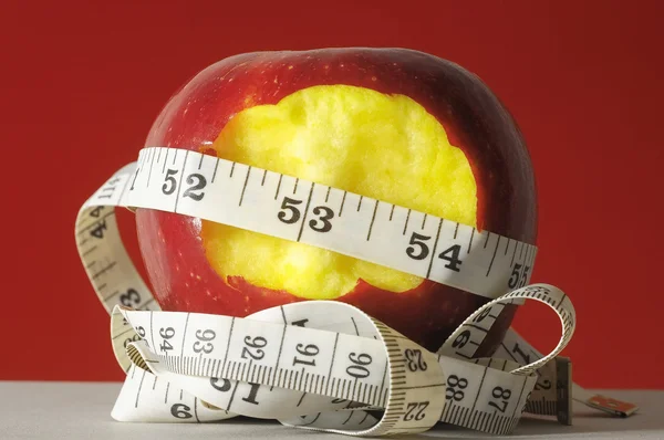 Dieta Manzana y Medidor — Foto de Stock