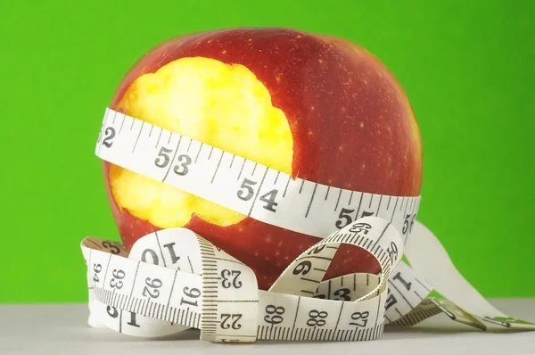 Diet Apple and Meter — Stock Photo, Image