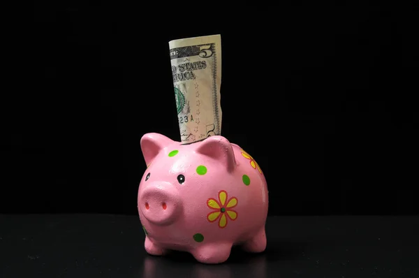 Roze varken piggy bank — Stockfoto