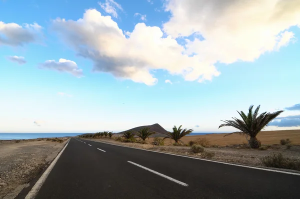 Strada solitaria nel deserto — Foto Stock