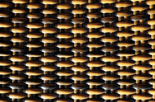 Braun gewebtes Rattan Hintergrundmuster Textur — Stockfoto