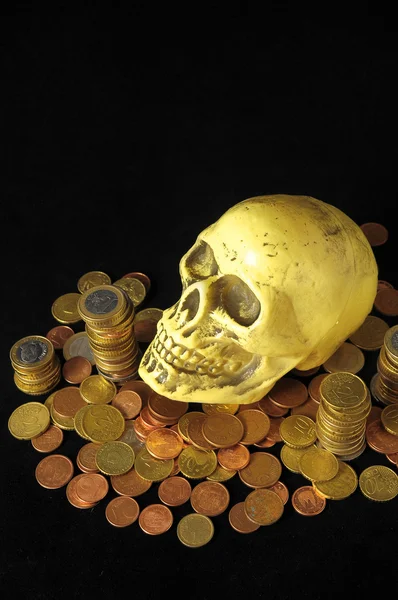 Koncept smrti a peníze — Stock fotografie