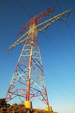 Electric Power Line Pylon clipart