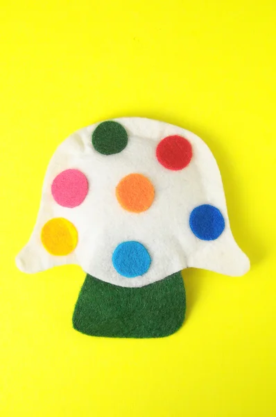 Cloth Multicolored Mushroom — Stock Photo, Image