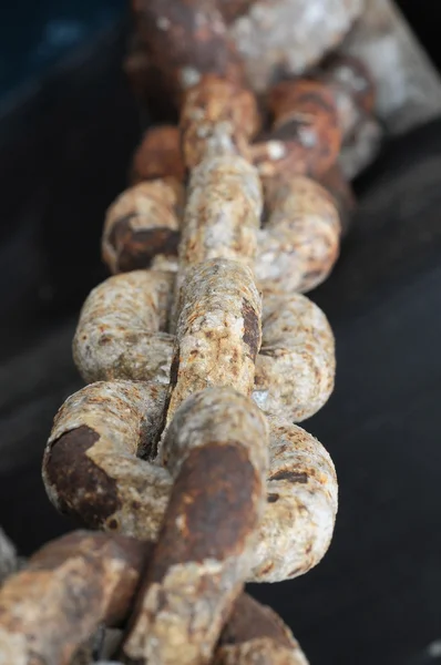 An Old Rusty Naval Chain — Stock Photo, Image