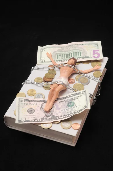 Chrystusa i pieniądze — Zdjęcie stockowe