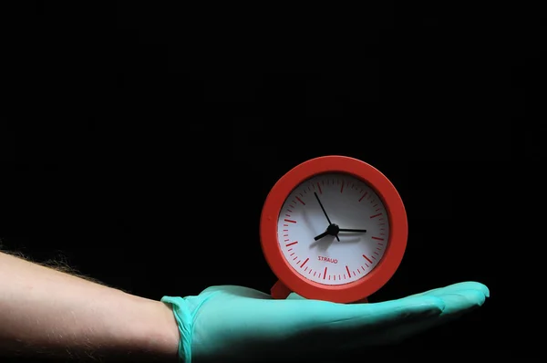 Uhr und einem Zeiger — Stockfoto