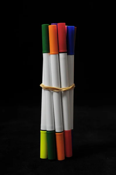 Marcadores de tinta coloridos — Fotografia de Stock
