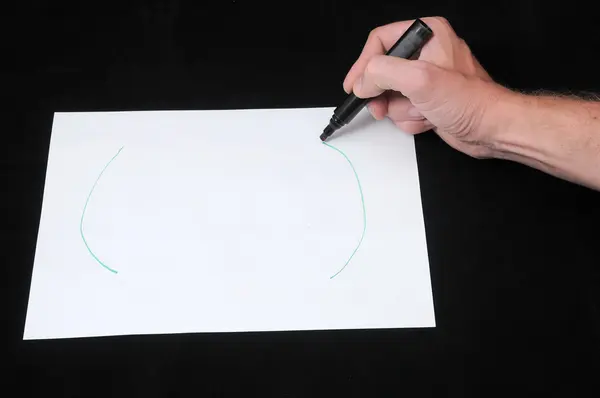 Drawing on a White Paper — Stock Photo, Image