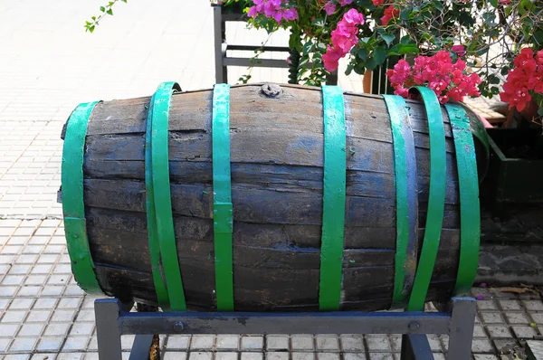 Decorative Old Wooden Barrel — Stock Photo, Image