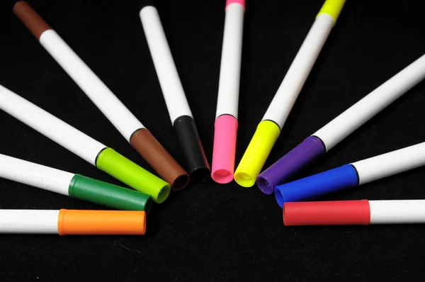 Marcadores de tinta de colores — Foto de Stock