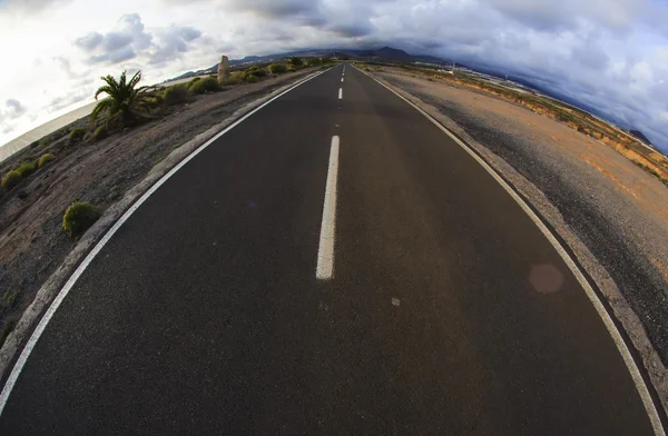 Long Empty Desert Road — Stock Photo, Image