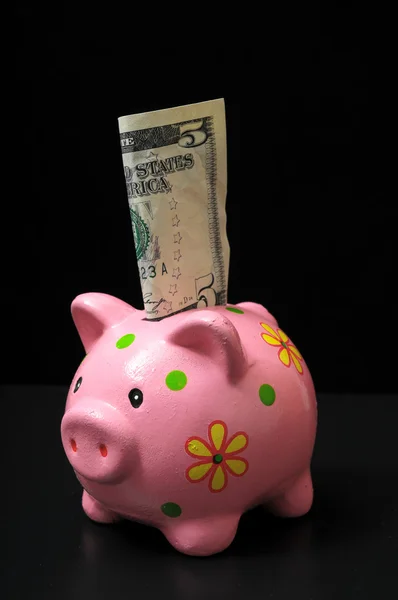 ピンクのブタの貯金箱 — ストック写真