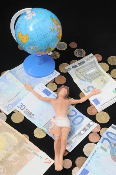 Christus en geld — Stockfoto