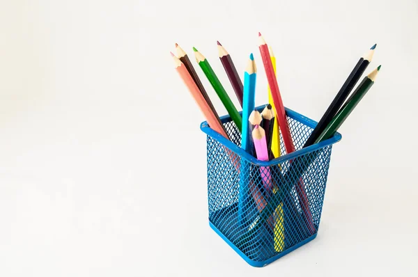 Нові кольорові олівці текстуровані — стокове фото