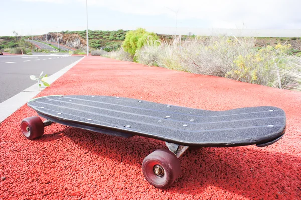 Stile Vintage Longboard Skateboard nero — Foto Stock