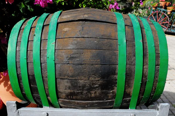 Decorative Old Wooden Barrel — Stock Photo, Image