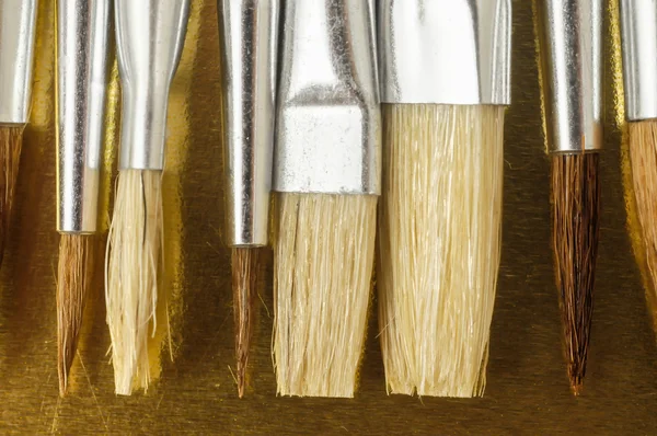 New Wooden Different Paintbrush Texture — Stock Photo, Image