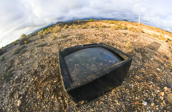 Abandoned Broken Television — Stock Photo, Image