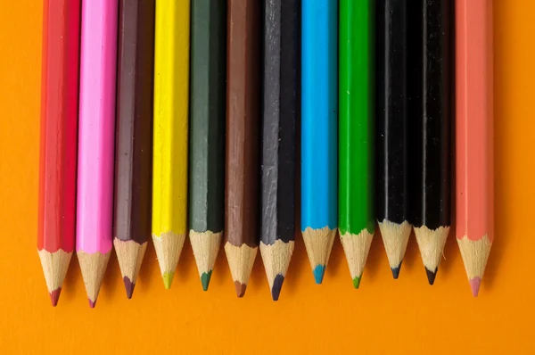 Novos lápis coloridos texturizados — Fotografia de Stock