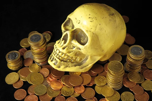 Koncept smrti a peníze — Stock fotografie