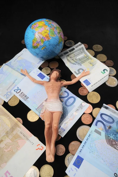 Christus en geld — Stockfoto