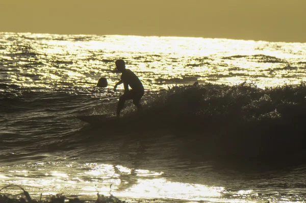 Silhouette Surfer — Stockfoto