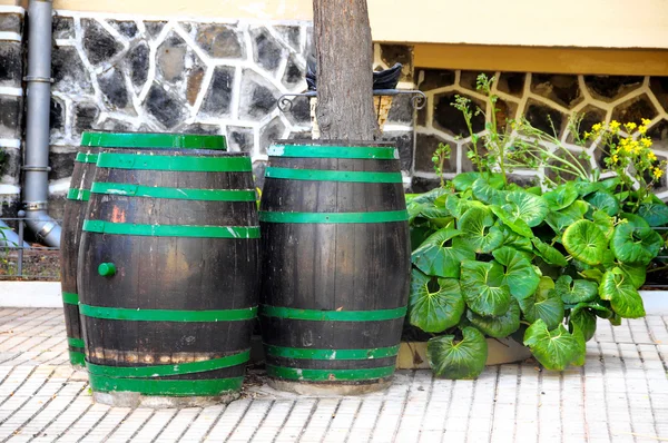 Decorative Old Wooden Barrel — Stock Photo, Image