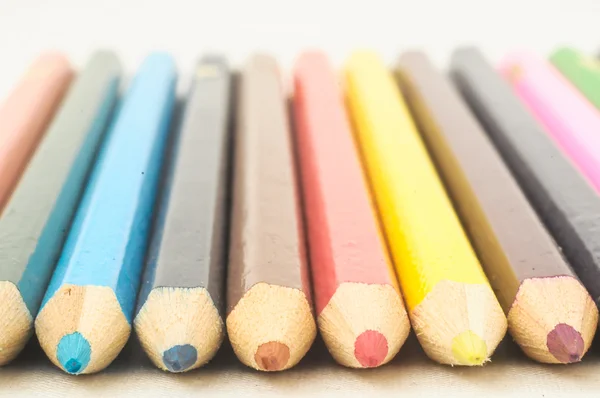 Novos lápis coloridos texturizados — Fotografia de Stock