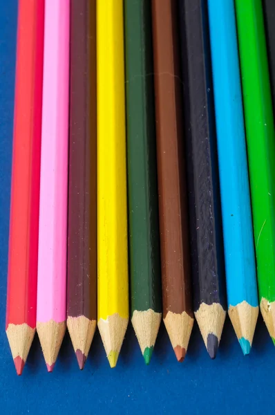 Nouveaux crayons de couleur texturés — Photo