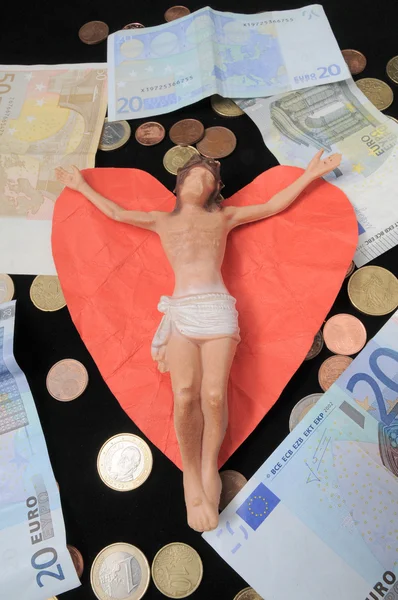 Christus en geld — Stockfoto