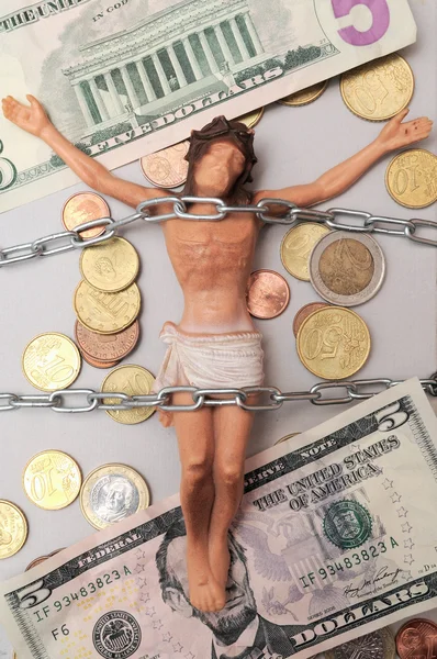 Kristus och pengar — Stockfoto