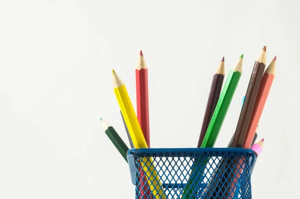 New Colored Pencils in the Box Container — Stock Photo, Image