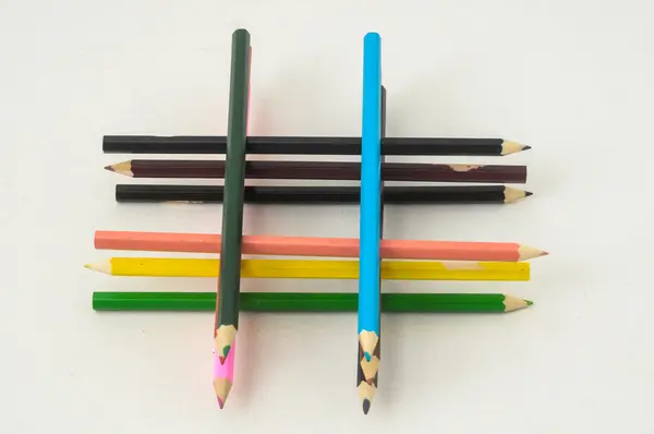 テクスチャの新しい着色された鉛筆 — ストック写真