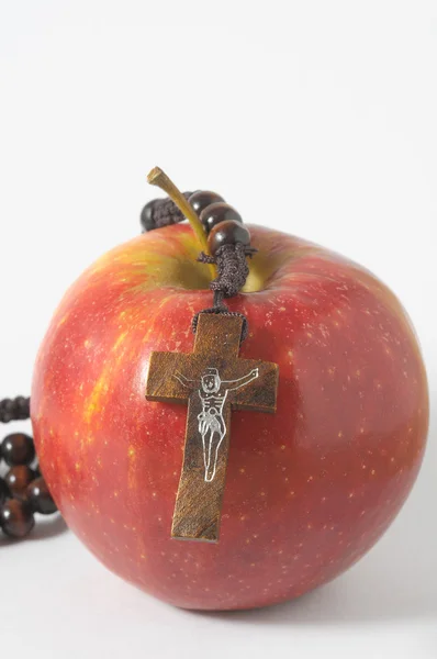 Bible Eva's Sin Red Apple — Stock Photo, Image