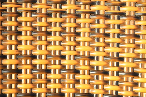 Brown tecido Rattan fundo padrão textura — Fotografia de Stock