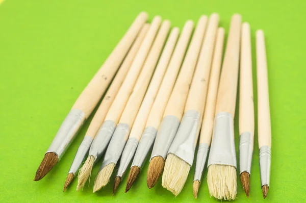 New Wooden Different Paintbrush Texture — Stock Photo, Image