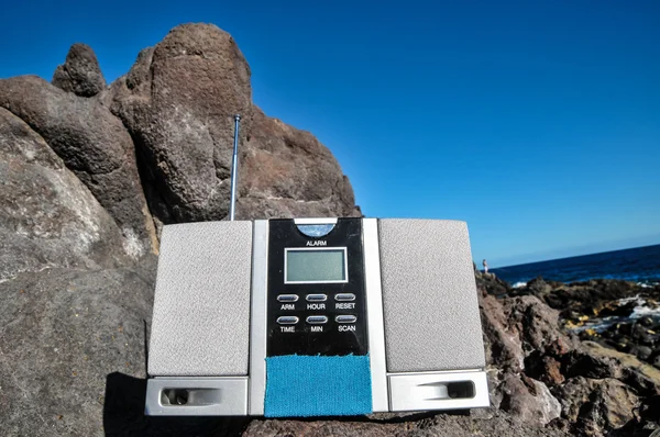 Vecchio Vintage due altoparlanti grigio Radio — Foto Stock