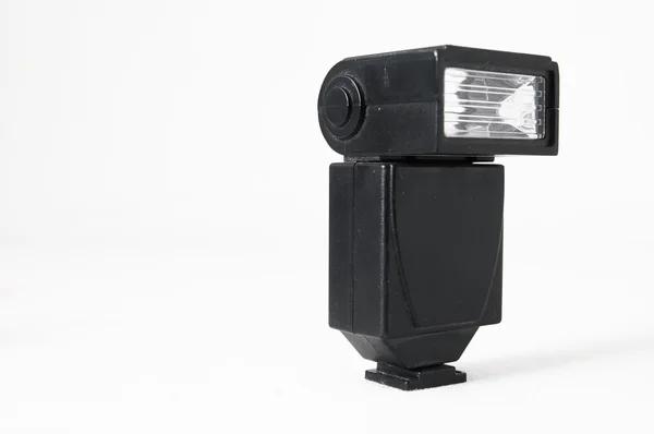 Zwarte fotocamera flash — Stockfoto