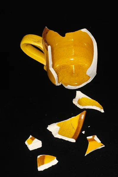 Σπασμένο πορτοκαλί καφέ Κύπελλο — Φωτογραφία Αρχείου