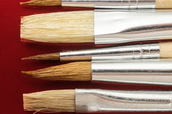 New Wooden Different Paintbrush Texture — Stock Photo, Image