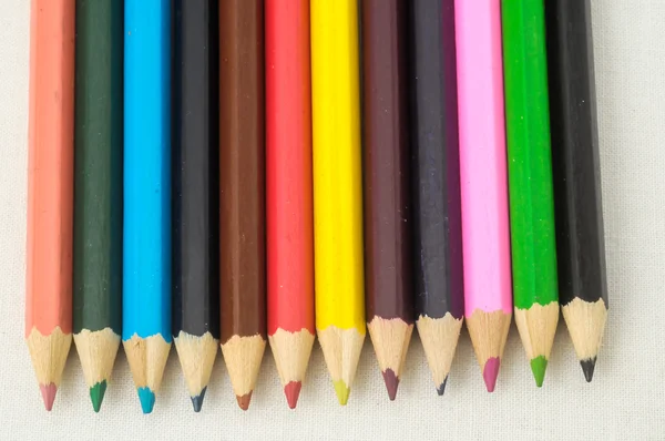 Nouveaux crayons de couleur texturés — Photo