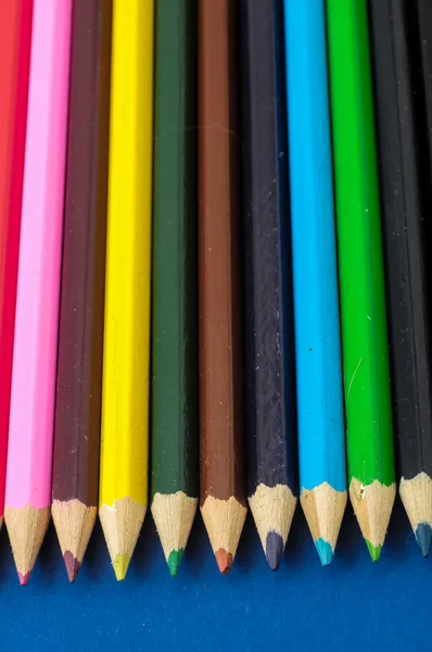 Nouveaux crayons de couleur texturés — Photo