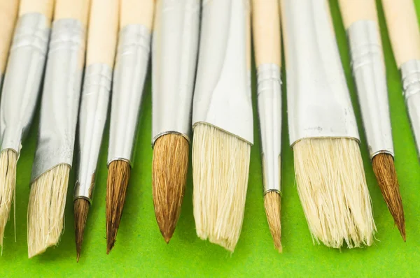 New Wooden Different Paintbrush Texture — Stock Photo, Image